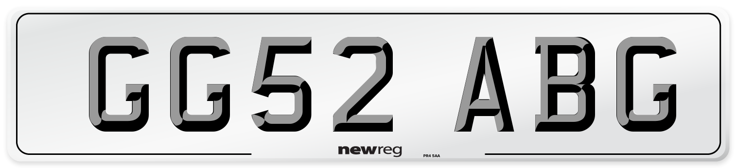 GG52 ABG Number Plate from New Reg